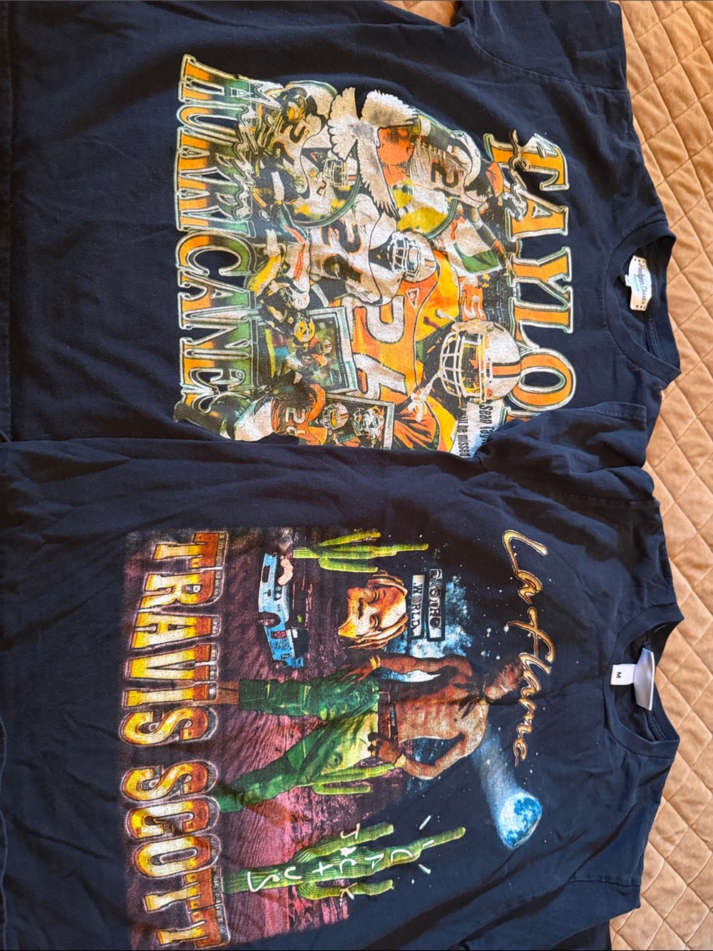 Black Sean Taylor and Travis Scott Graphic Short-Sleeve Tee